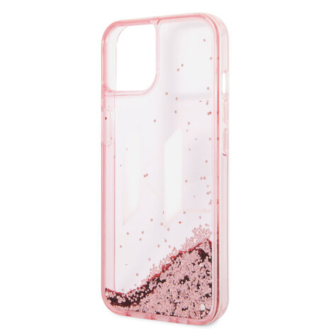 Karl Lagerfeld Karl Lagerfeld iPhone 14 Back-Cover hul - Liquid Glitter KL Logo - Rosa Karl Lagerfeld Karl Lagerfeld iPhone 14 Back-Cover hul - Liquid Glitter KL Logo - Rosa