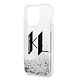 Karl Lagerfeld Karl Lagerfeld iPhone 14 Pro Max Backcover hoesje - Glitter KL Logo - Zilver Karl Lagerfeld Karl Lagerfeld iPhone 14 Pro Max Backcover hoesje - Glitter KL Logo - Zilver