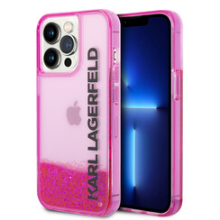 Karl Lagerfeld iPhone 14 Pro Max Back cover case - Liquid Glitter - Pink