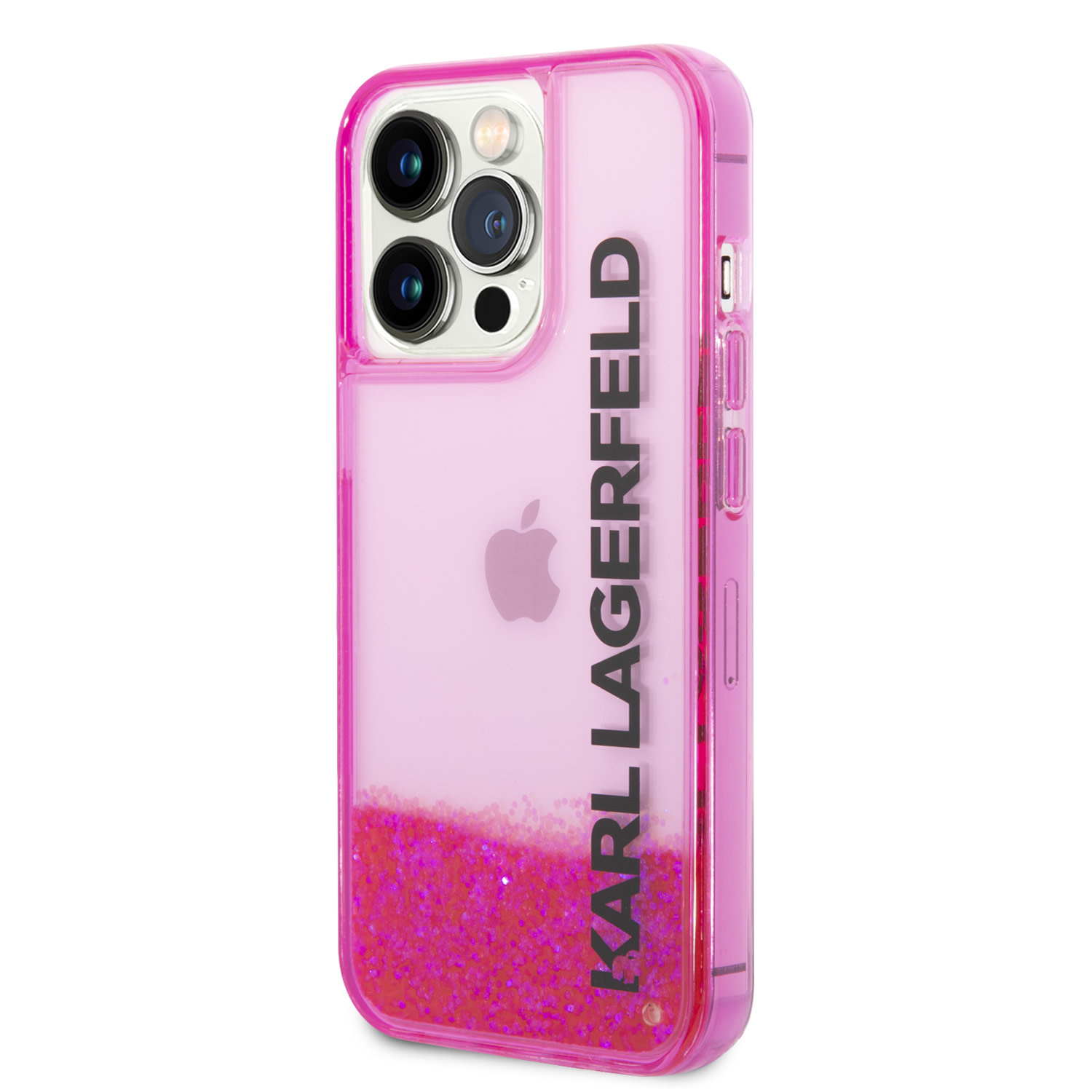Karl Lagerfeld Karl Lagerfeld iPhone 14 Pro Max Backcover hoesje - Liquid Glitter - Roze, foto 2 van 6