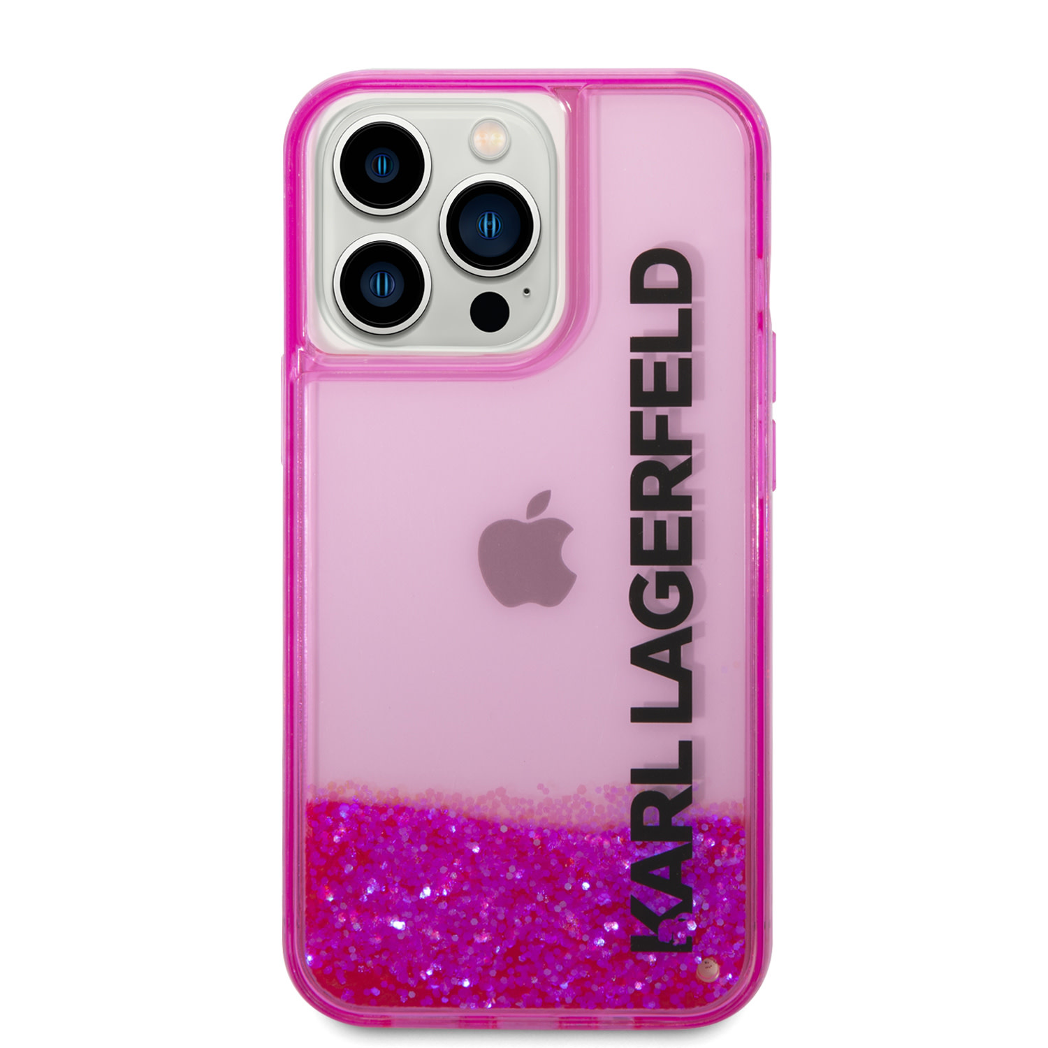 Karl Lagerfeld Karl Lagerfeld iPhone 14 Pro Max Backcover hoesje - Liquid Glitter - Roze, foto 3 van 6
