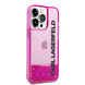 Karl Lagerfeld Karl Lagerfeld iPhone 14 Pro Max Backcover hoesje - Liquid Glitter - Roze Karl Lagerfeld Karl Lagerfeld iPhone 14 Pro Max Backcover hoesje - Liquid Glitter - Roze