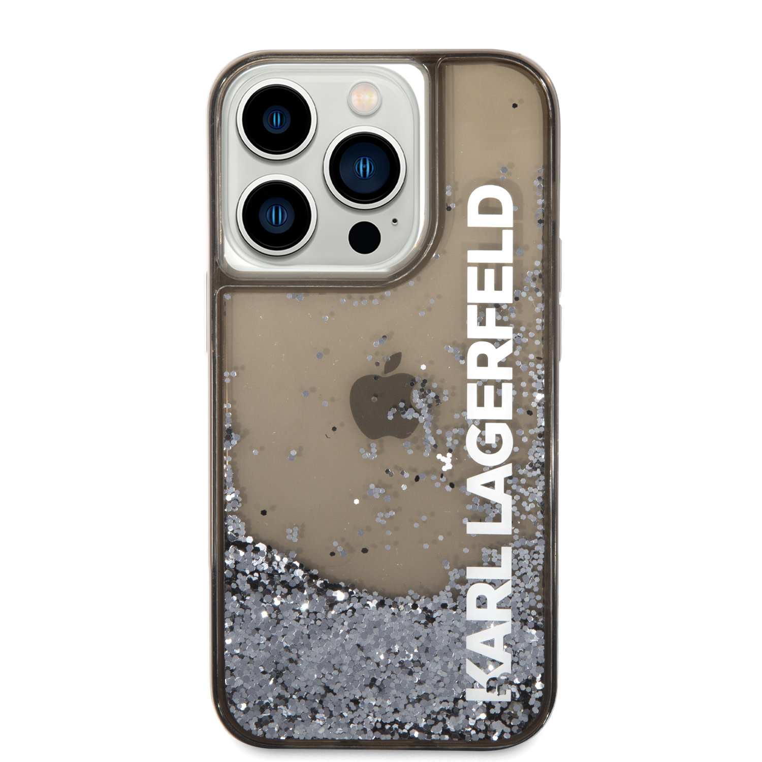 Karl Lagerfeld Karl Lagerfeld iPhone 14 Pro Max Backcover hoesje - Liquid Glitter - Zwart, foto 3 van 6