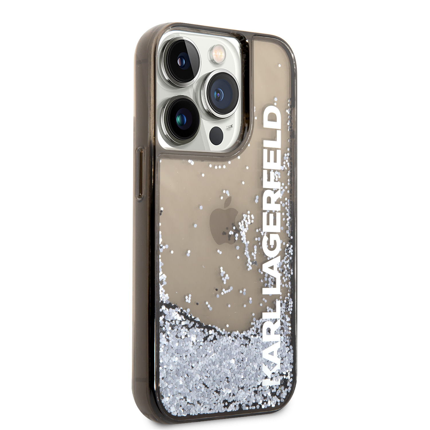 Karl Lagerfeld Karl Lagerfeld iPhone 14 Pro Max Backcover hoesje - Liquid Glitter - Zwart, foto 4 van 6