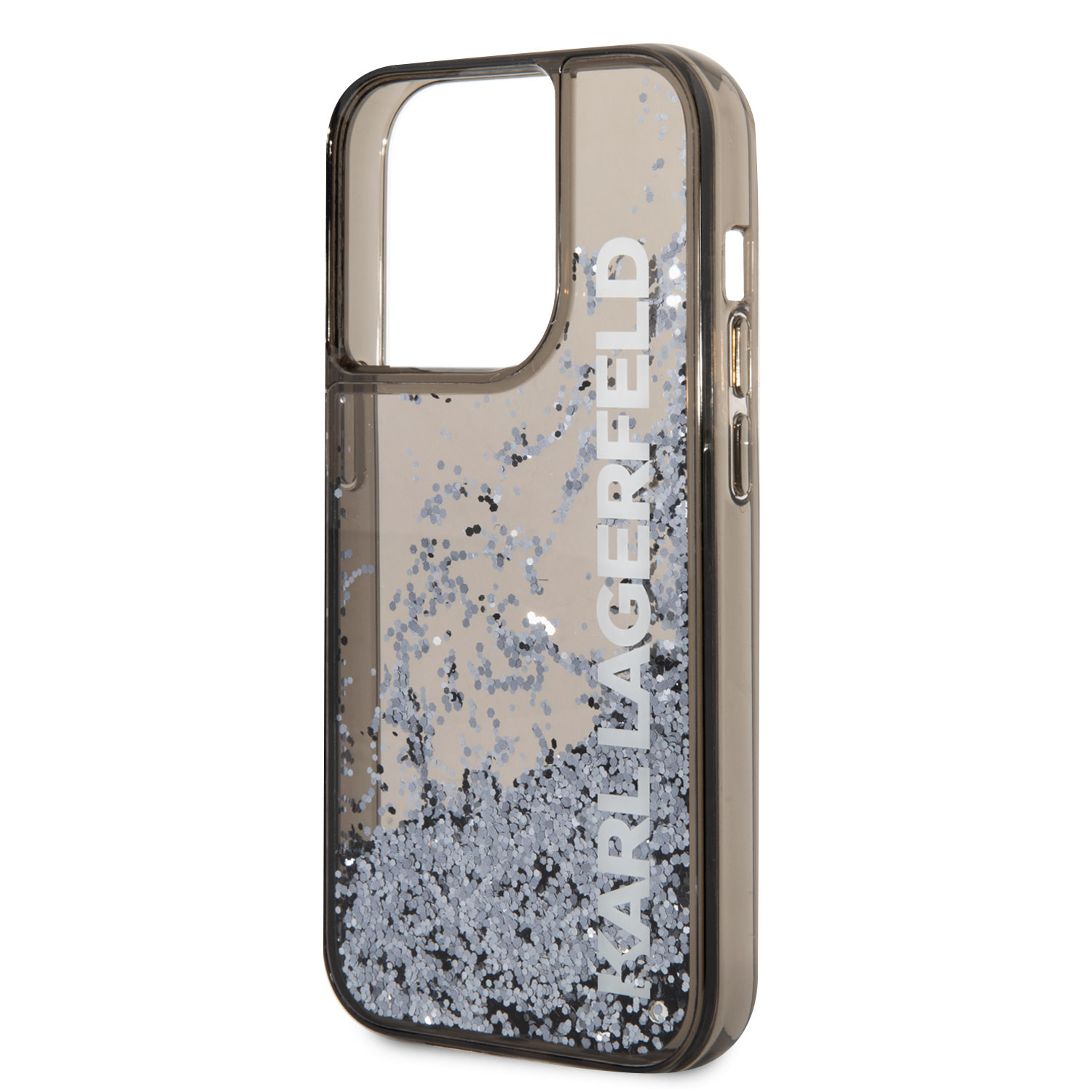 Karl Lagerfeld Karl Lagerfeld iPhone 14 Pro Max Backcover hoesje - Liquid Glitter - Zwart, foto 5 van 6