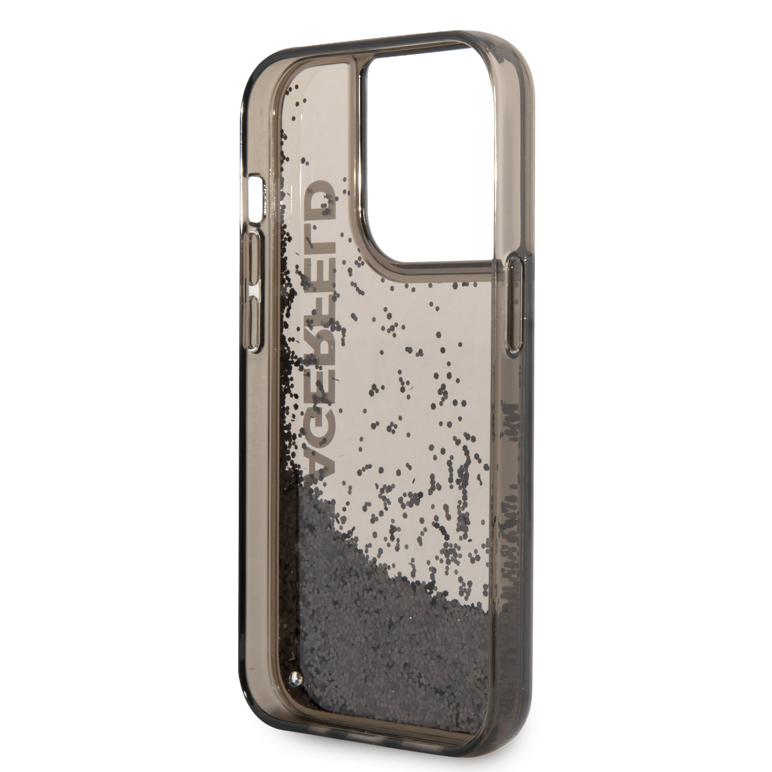 Karl Lagerfeld Karl Lagerfeld iPhone 14 Pro Max Backcover hoesje - Liquid Glitter - Zwart, foto 6 van 6