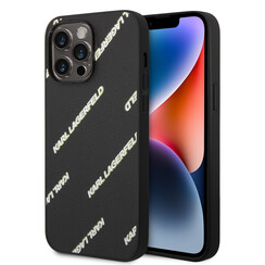 Karl Lagerfeld iPhone 14 Pro Max Back cover case - Logomania - Black