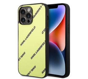 Karl Lagerfeld Karl Lagerfeld iPhone 14 Pro Max Backcover hoesje - Logomania - Geel Karl Lagerfeld Karl Lagerfeld iPhone 14 Pro Max Backcover hoesje - Logomania - Geel