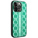 Karl Lagerfeld Karl Lagerfeld iPhone 14 Pro Back cover case - Monogram Stripe - Green Karl Lagerfeld Karl Lagerfeld iPhone 14 Pro Back cover case - Monogram Stripe - Green
