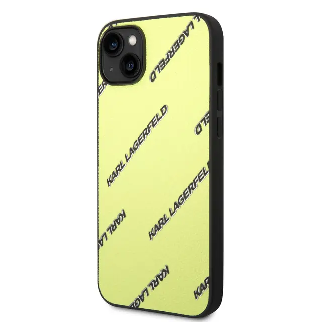 Karl Lagerfeld Karl Lagerfeld iPhone 14 Plus Backcover hoesje - Logomania - Geel, foto 2 van 5
