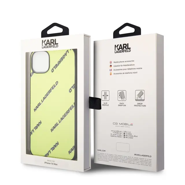 Karl Lagerfeld Karl Lagerfeld iPhone 14 Plus Backcover hoesje - Logomania - Geel, foto 5 van 5