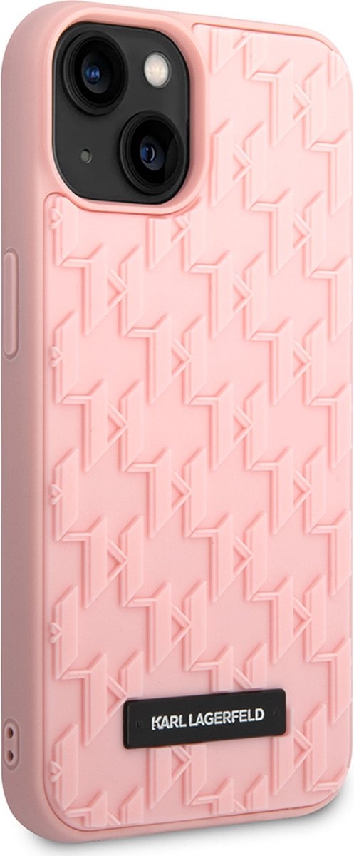 Karl Lagerfeld Karl Lagerfeld iPhone 14 Plus Backcover hoesje - Monogram - Roze, foto 2 van 6