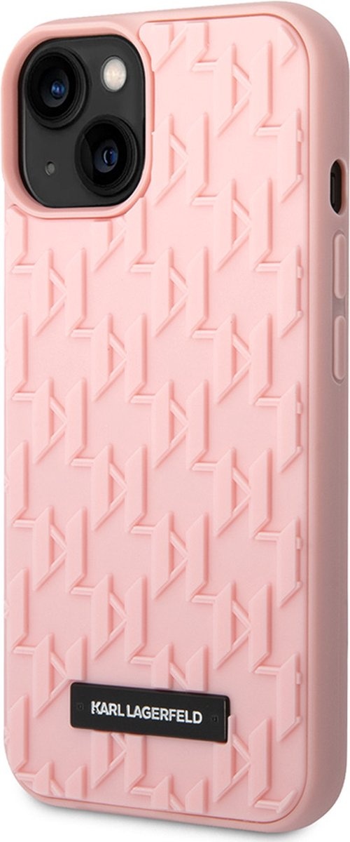 Karl Lagerfeld Karl Lagerfeld iPhone 14 Plus Backcover hoesje - Monogram - Roze, foto 3 van 6