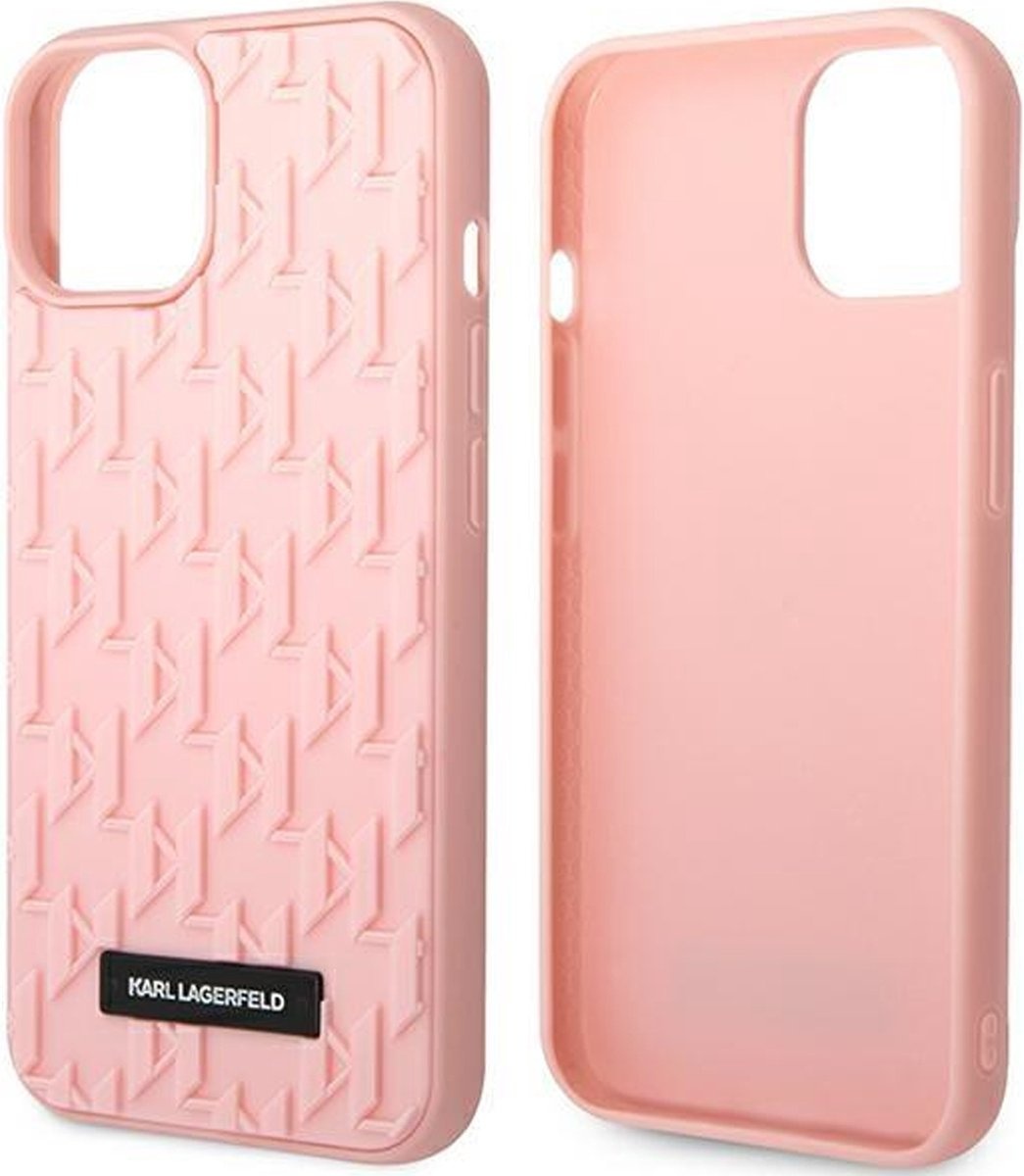 Karl Lagerfeld Karl Lagerfeld iPhone 14 Plus Backcover hoesje - Monogram - Roze, foto 6 van 6