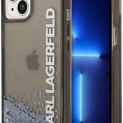 Karl Lagerfeld iPhone 14 Plus Back cover coque - Liquid Glitter - Noir