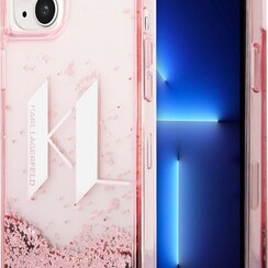 Karl Lagerfeld iPhone 14 Plus Back-Cover hul - Liquid Glitter - KL - Rosa