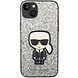 Karl Lagerfeld Karl Lagerfeld iPhone 14 Plus Back-Cover hul - Fixed Glitter - Ikonik Karl - Silber Karl Lagerfeld Karl Lagerfeld iPhone 14 Plus Back-Cover hul - Fixed Glitter - Ikonik Karl - Silber