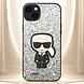 Karl Lagerfeld Karl Lagerfeld iPhone 14 Plus Back-Cover hul - Fixed Glitter - Ikonik Karl - Silber Karl Lagerfeld Karl Lagerfeld iPhone 14 Plus Back-Cover hul - Fixed Glitter - Ikonik Karl - Silber