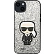 Karl Lagerfeld Karl Lagerfeld iPhone 14 Plus Back-Cover hul - Fixed Glitter - Ikonik Karl - Silber Karl Lagerfeld Karl Lagerfeld iPhone 14 Plus Back-Cover hul - Fixed Glitter - Ikonik Karl - Silber