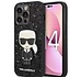 Karl Lagerfeld iPhone 14 Pro Back cover coque - Glitter - Karl - Noir Karl Lagerfeld iPhone 14 Pro Back cover coque - Glitter - Karl - Noir