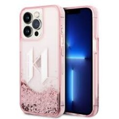Karl Lagerfeld iPhone 14 Pro Back-Cover hul - Glitter KL Logo - Rosa