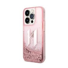 Karl Lagerfeld Karl Lagerfeld iPhone 14 Pro Backcover hoesje - Glitter KL Logo - Roze, foto 3 van 6
