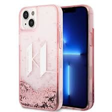 Karl Lagerfeld Karl Lagerfeld iPhone 14 Pro Backcover hoesje - Glitter KL Logo - Roze, foto 4 van 6