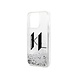 Karl Lagerfeld Karl Lagerfeld iPhone 14 Pro Back cover case - Glitter KL Logo - Silver Karl Lagerfeld Karl Lagerfeld iPhone 14 Pro Back cover case - Glitter KL Logo - Silver