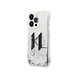 Karl Lagerfeld Karl Lagerfeld iPhone 14 Pro Back cover case - Glitter KL Logo - Silver Karl Lagerfeld Karl Lagerfeld iPhone 14 Pro Back cover case - Glitter KL Logo - Silver
