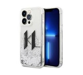 Karl Lagerfeld Karl Lagerfeld iPhone 14 Pro Backcover hoesje - Glitter KL Logo - Zilver Karl Lagerfeld Karl Lagerfeld iPhone 14 Pro Backcover hoesje - Glitter KL Logo - Zilver