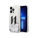 Karl Lagerfeld Karl Lagerfeld iPhone 14 Pro Back cover case - Glitter KL Logo - Silver Karl Lagerfeld Karl Lagerfeld iPhone 14 Pro Back cover case - Glitter KL Logo - Silver
