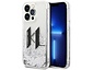 Karl Lagerfeld iPhone 14 Pro Back-Cover hul - Glitter KL Logo - Silber Karl Lagerfeld iPhone 14 Pro Back-Cover hul - Glitter KL Logo - Silber