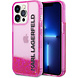 Karl Lagerfeld Karl Lagerfeld iPhone 14 Pro Back cover case - Liquid Glitter - Pink Karl Lagerfeld Karl Lagerfeld iPhone 14 Pro Back cover case - Liquid Glitter - Pink