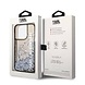 Karl Lagerfeld Karl Lagerfeld iPhone 14 Pro Back cover case - Liquid Glitter - Black Karl Lagerfeld Karl Lagerfeld iPhone 14 Pro Back cover case - Liquid Glitter - Black