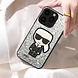 Karl Lagerfeld Karl Lagerfeld iPhone 14 Pro Back cover case - Liquid Glitter - Karl - Silver Karl Lagerfeld Karl Lagerfeld iPhone 14 Pro Back cover case - Liquid Glitter - Karl - Silver