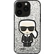 Karl Lagerfeld Karl Lagerfeld iPhone 14 Pro Back cover case - Liquid Glitter - Karl - Silver Karl Lagerfeld Karl Lagerfeld iPhone 14 Pro Back cover case - Liquid Glitter - Karl - Silver