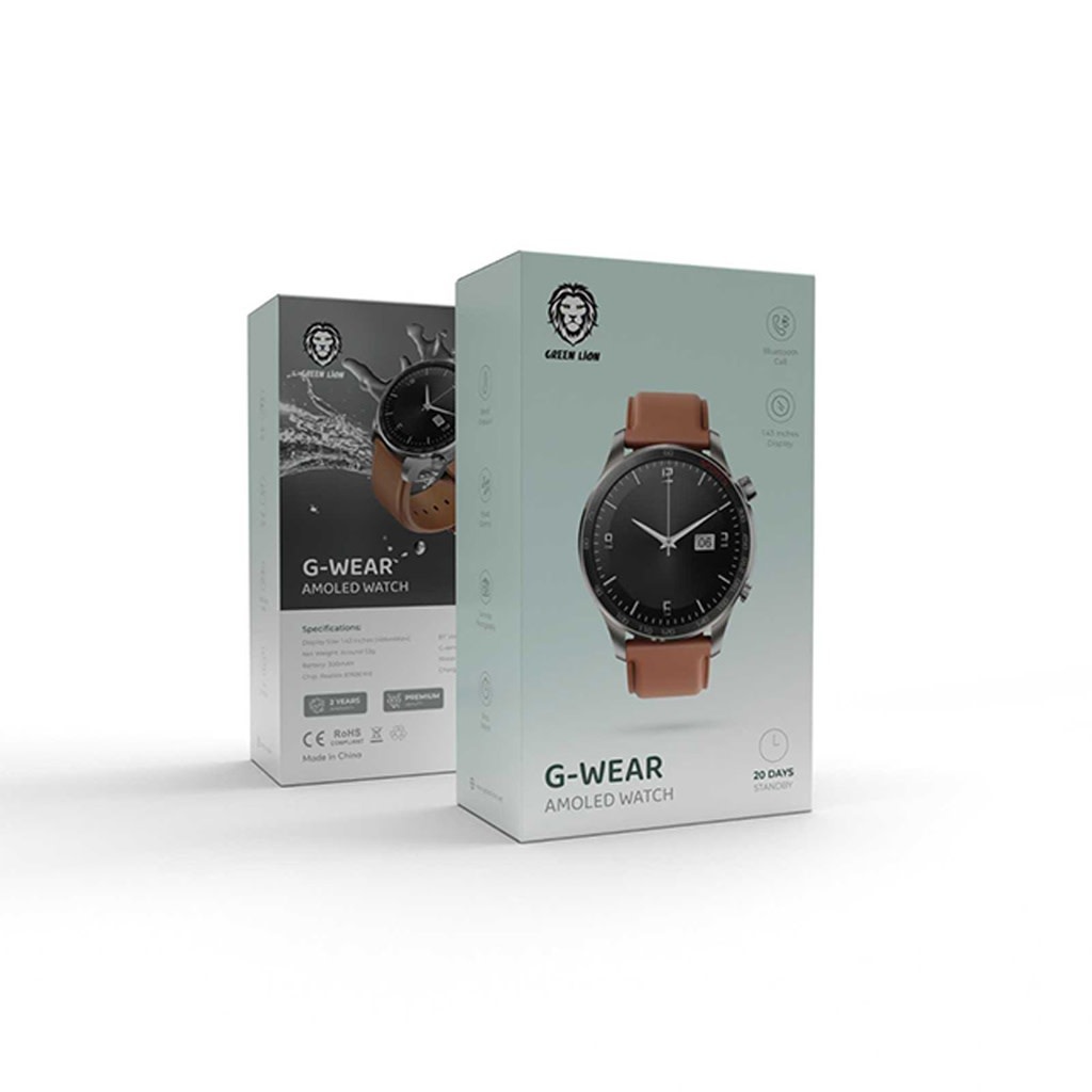 Green Lion Green Lion G-wear amoled smart watch - Brown, foto 3 van 3