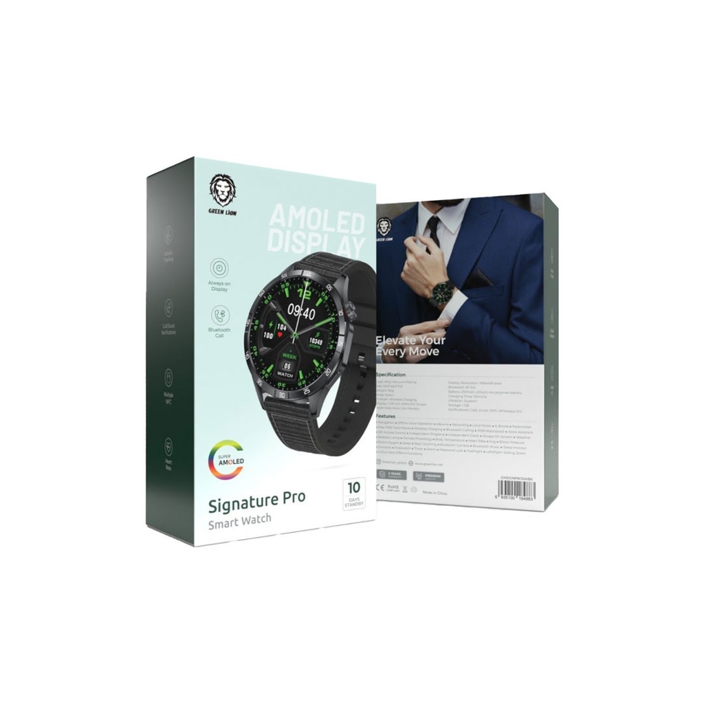 Green Lion Green Lion Signature Pro Smart Watch - Black, foto 2 van 2