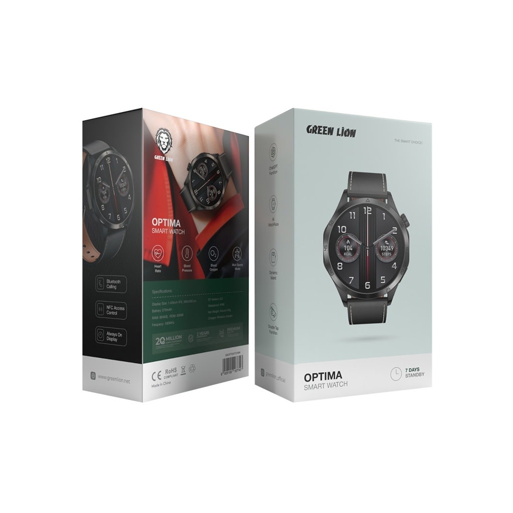 Green Lion Green Lion Optima Smart Watch - Black, foto 2 van 2