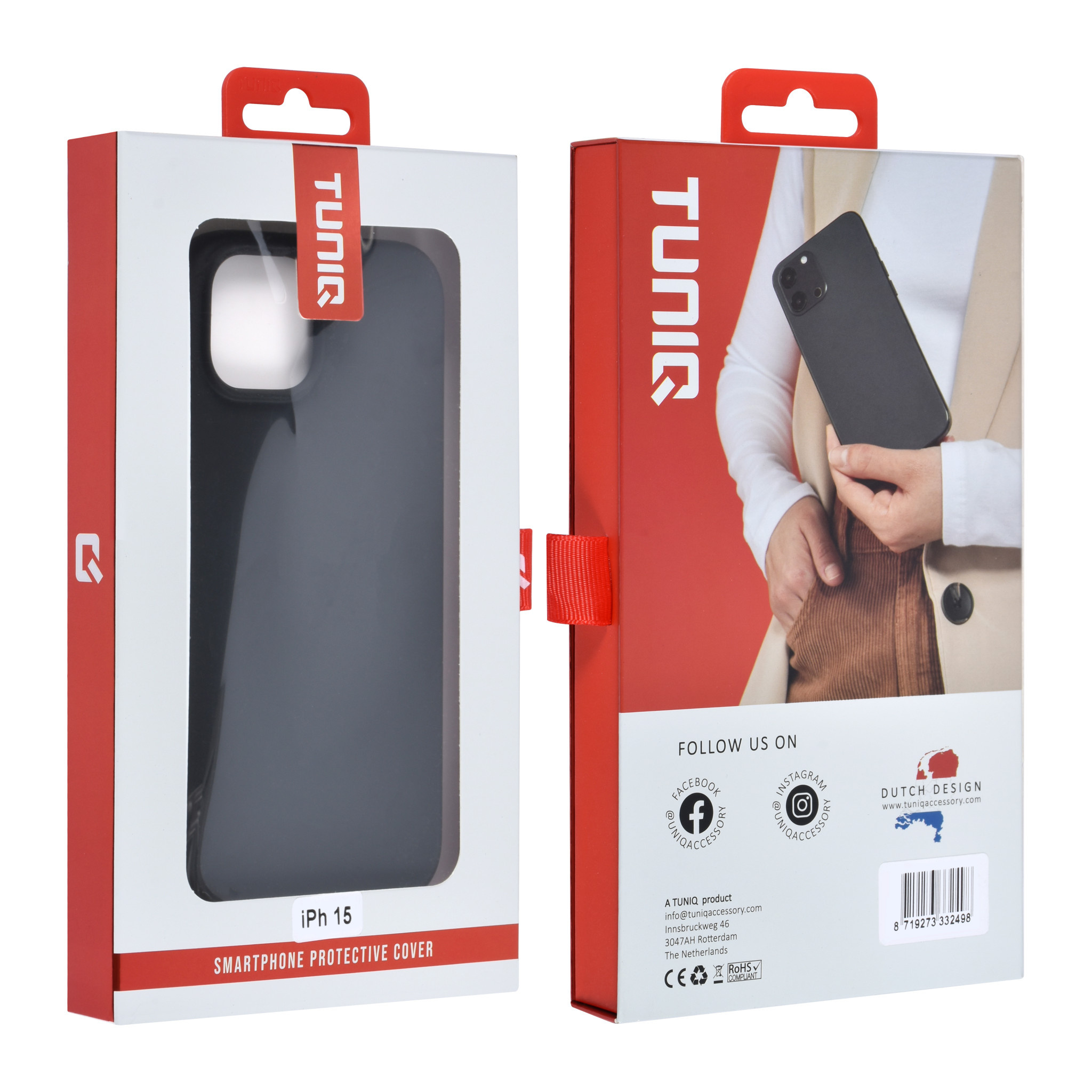 TUNIQ TUNIQ iPhone 15 Backcover hoesje- Zwart, foto 4 van 4