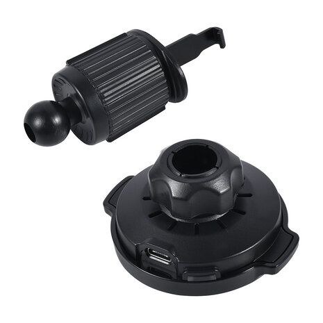 TUNIQ TUNIQ 2 in 1 Handyhalter Auto - magsafe charger & phone holder - air vents - Schwarz TUNIQ TUNIQ 2 in 1 Handyhalter Auto - magsafe charger & phone holder - air vents - Schwarz