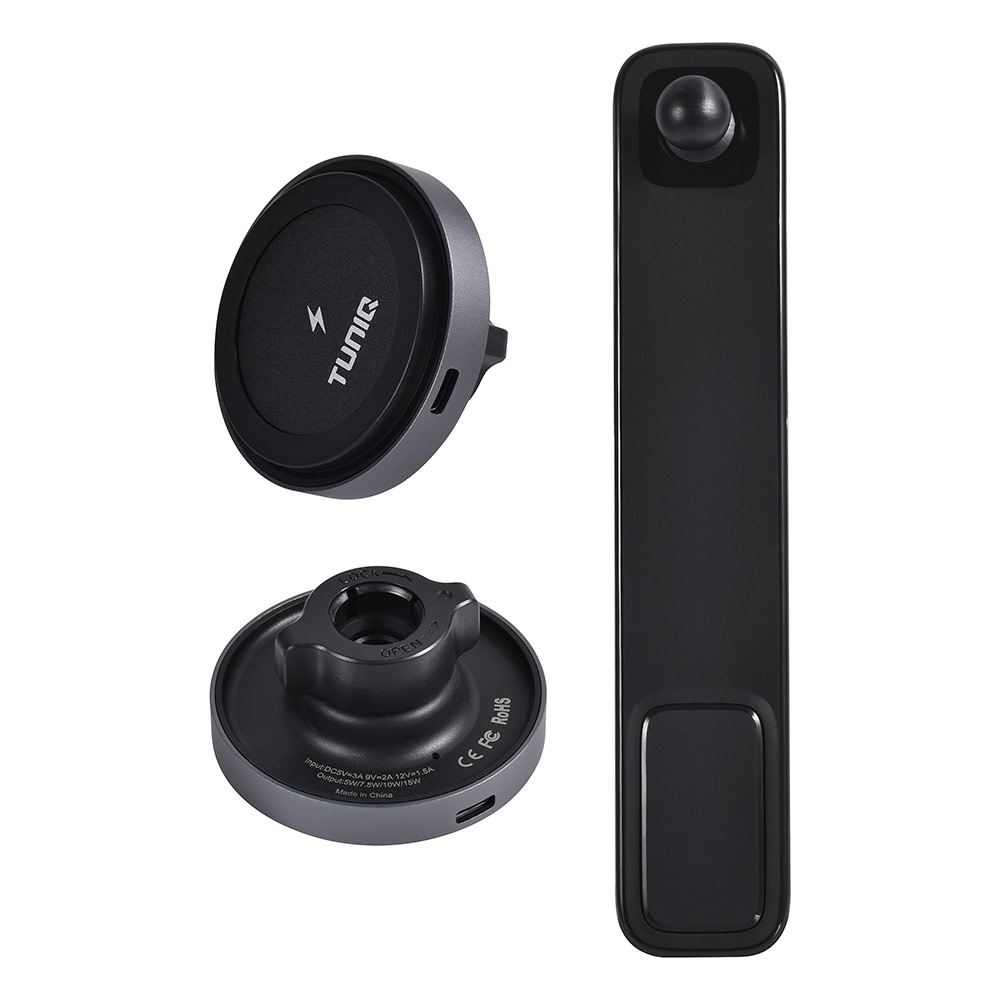 TUNIQ TUNIQ Telefoonhouder auto long arm magnetic - Zwart, foto 4 van 6