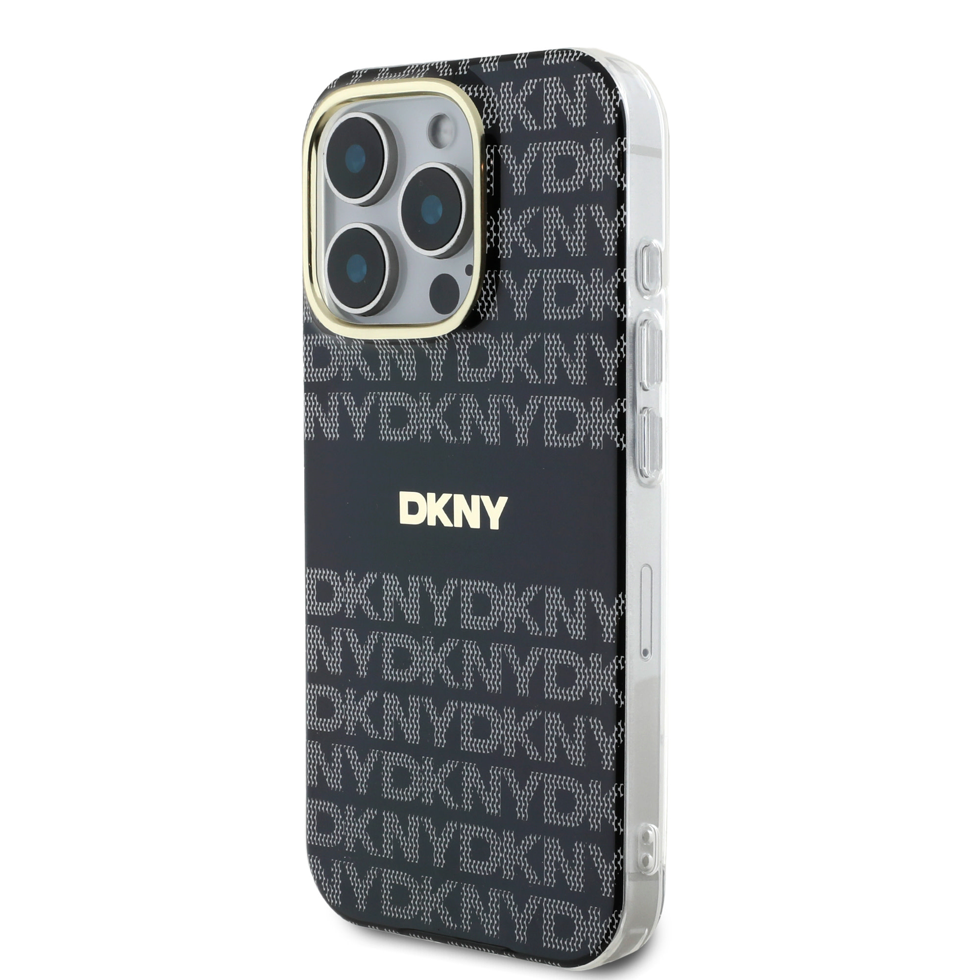 DKNY DKNY iPhone 16 Pro Backcover hoesje PC/TPU Repeat Pattern Tonal Stripe Magsafe - Zwart, foto 2 van 6