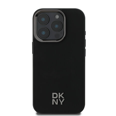 DKNY DKNY iPhone 16 Pro Max Backcover hoesje PU Leather Stack Logo Magsafe - Zwart DKNY DKNY iPhone 16 Pro Max Backcover hoesje PU Leather Stack Logo Magsafe - Zwart