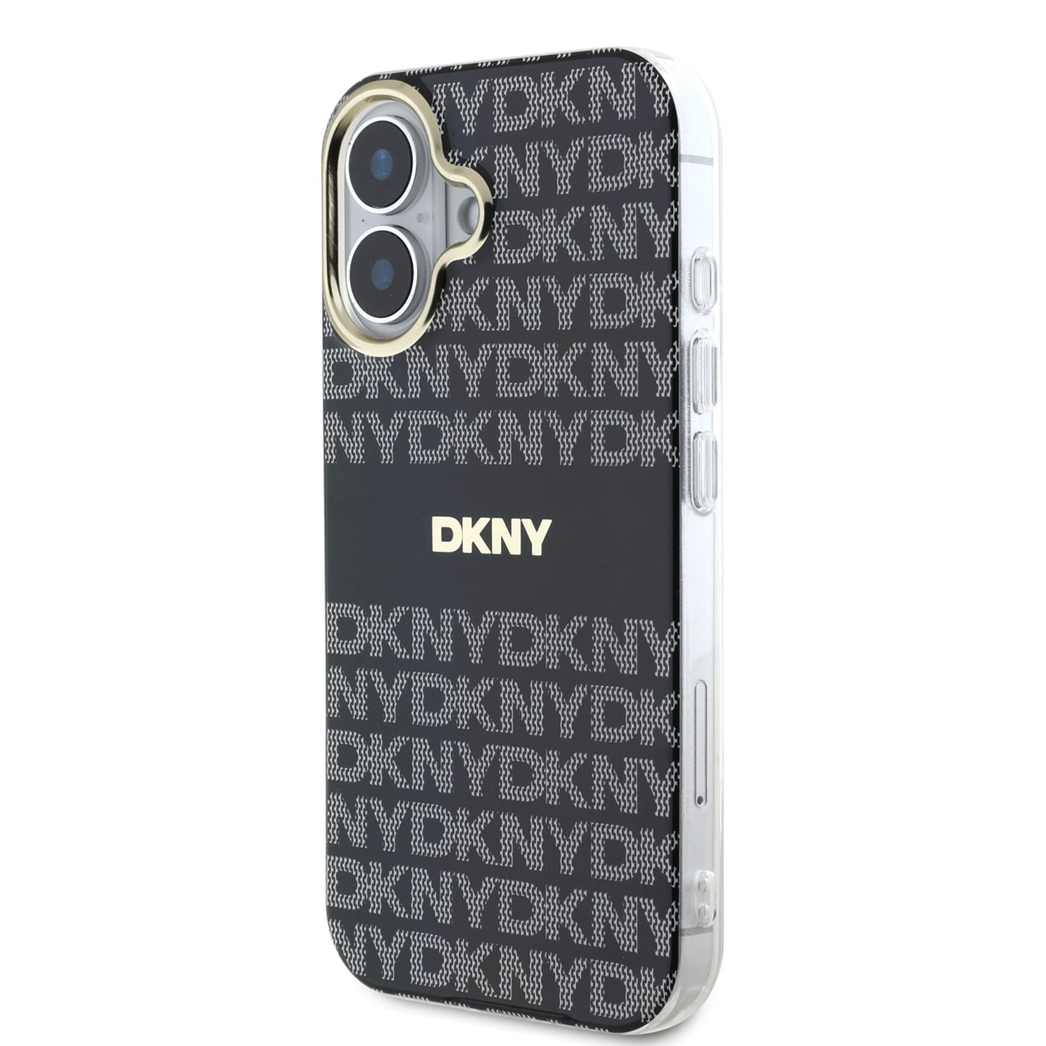 DKNY DKNY iPhone 16 Backcover hoesje PC/TPU Repeat Pattern Tonal Stripe Magsafe - Zwart, foto 2 van 6