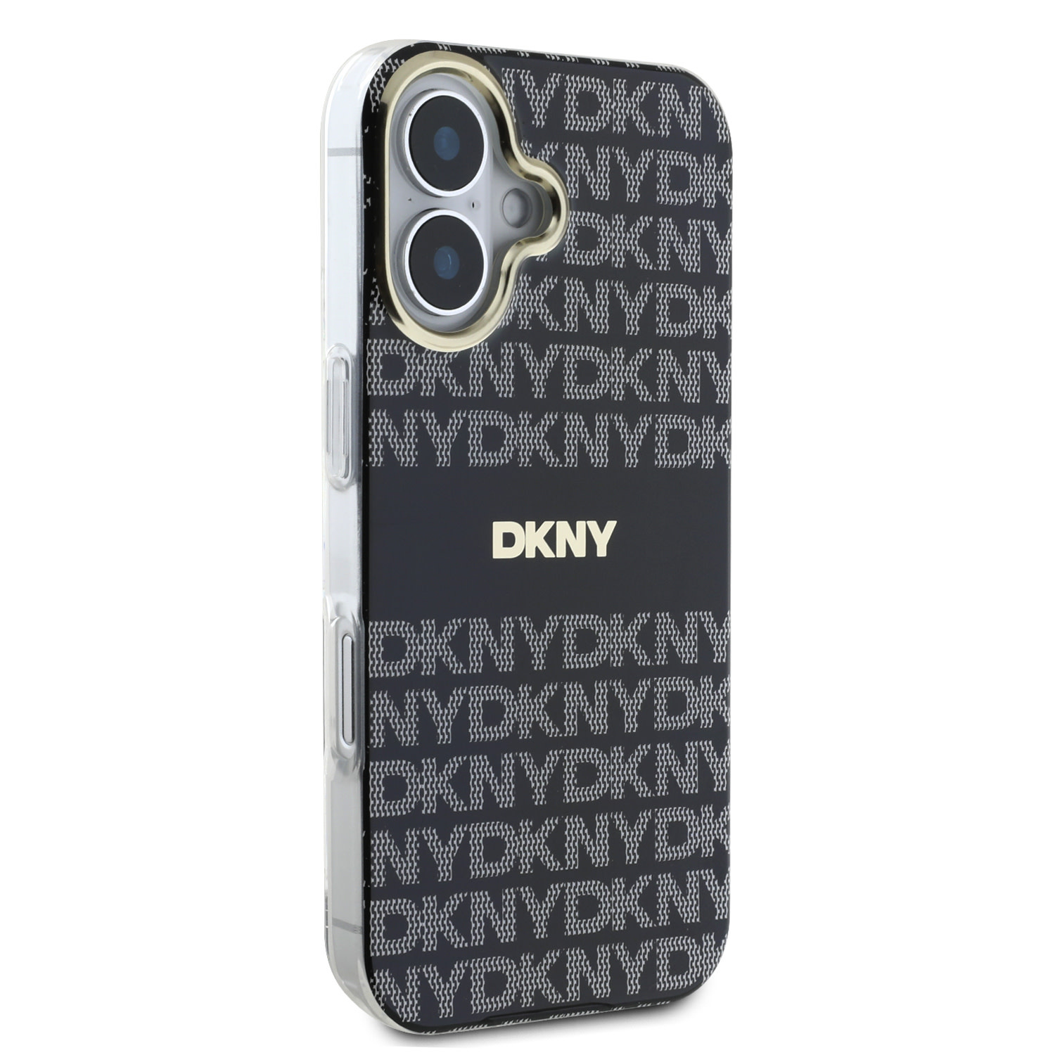 DKNY DKNY iPhone 16 Backcover hoesje PC/TPU Repeat Pattern Tonal Stripe Magsafe - Zwart, foto 4 van 6