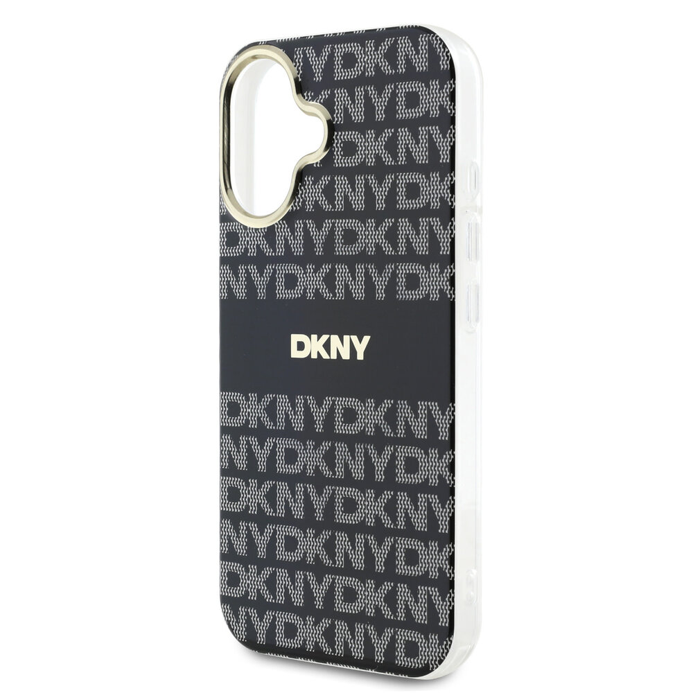 DKNY DKNY iPhone 16 Back-Cover hul - PC/TPU Repeat Pattern Tonal Stripe Magsafe - Schwarz DKNY DKNY iPhone 16 Back-Cover hul - PC/TPU Repeat Pattern Tonal Stripe Magsafe - Schwarz