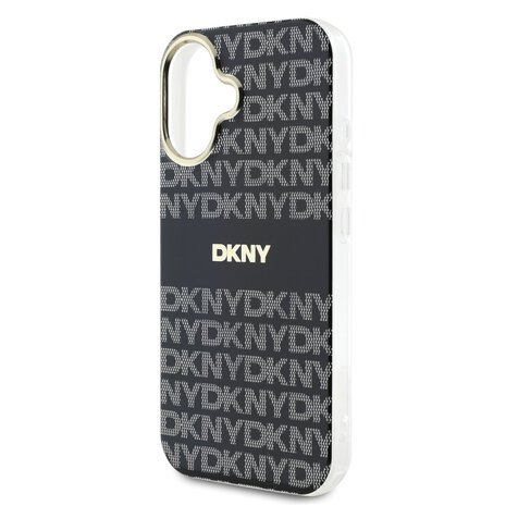DKNY DKNY iPhone 16 Back-Cover hul - PC/TPU Repeat Pattern Tonal Stripe Magsafe - Schwarz DKNY DKNY iPhone 16 Back-Cover hul - PC/TPU Repeat Pattern Tonal Stripe Magsafe - Schwarz