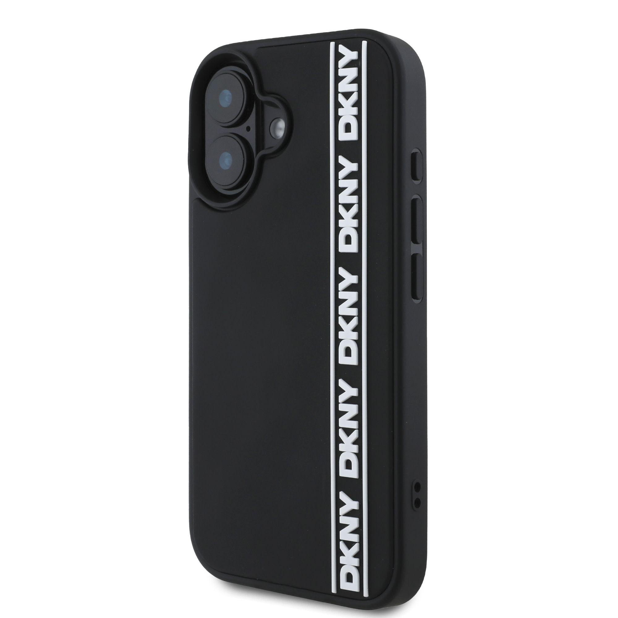 DKNY DKNY iPhone 16 Backcover hoesje D Rubber Repeat Logo Line - Zwart, foto 2 van 6