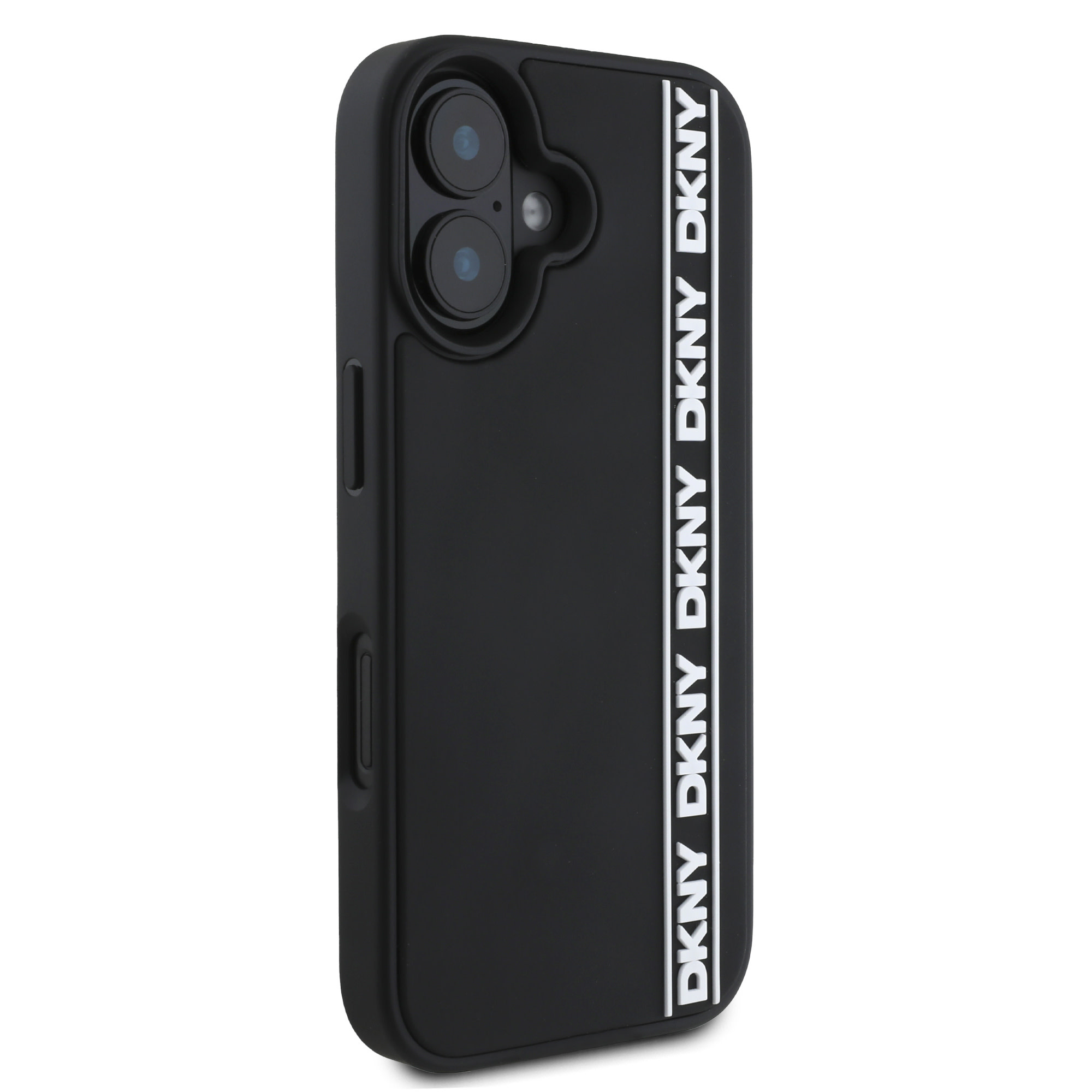 DKNY DKNY iPhone 16 Backcover hoesje D Rubber Repeat Logo Line - Zwart, foto 4 van 6